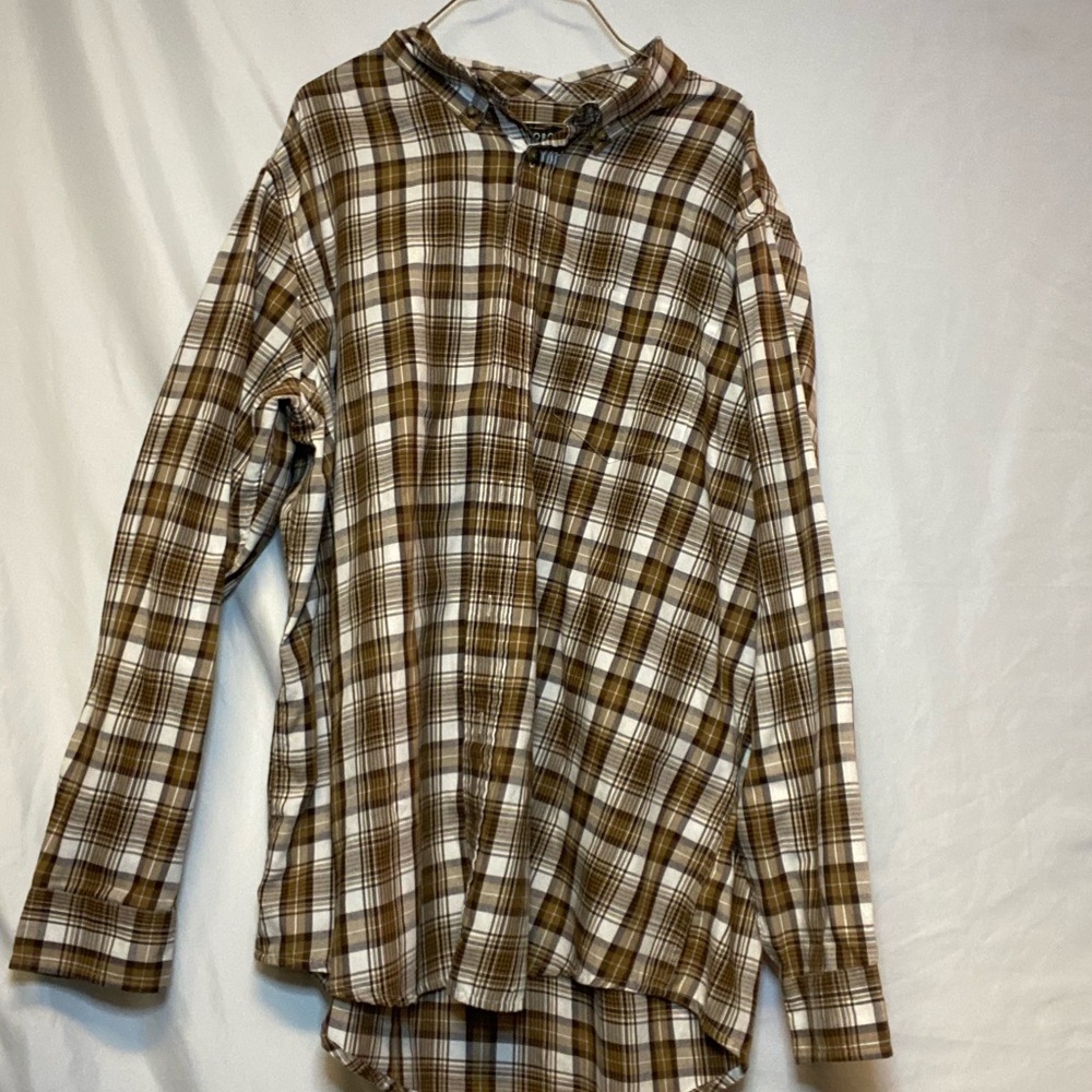 Brown button up